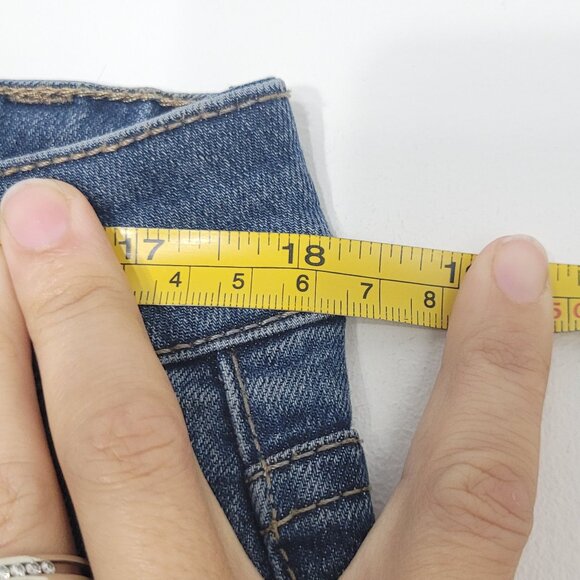 Wind River Women's Blue Cotton Blend Mid-Rise Cropped Wide Leg Jean Size 14X30 - Picture 11 of 12